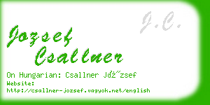 jozsef csallner business card